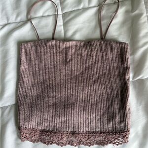 Aeropostale Mauve Ribbed Bungee Cami